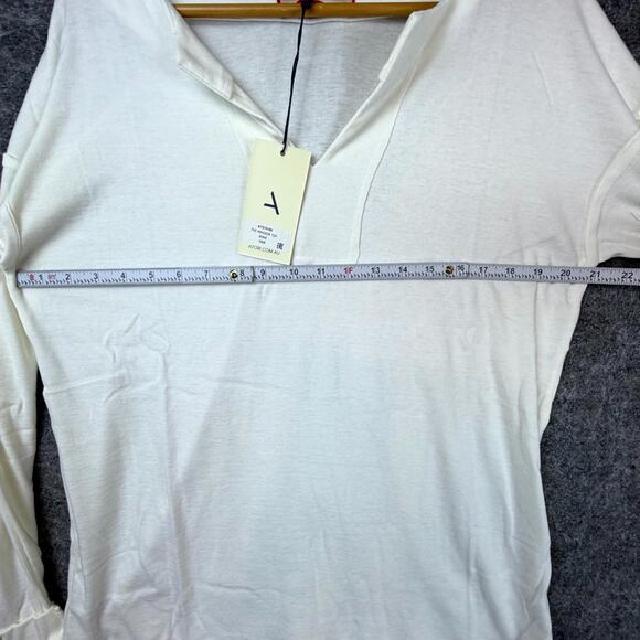 Atoir Sports Club The Windsor Top Womens 2 White Bone Drapey Oversized Lagenlook - Picture 7 of 7